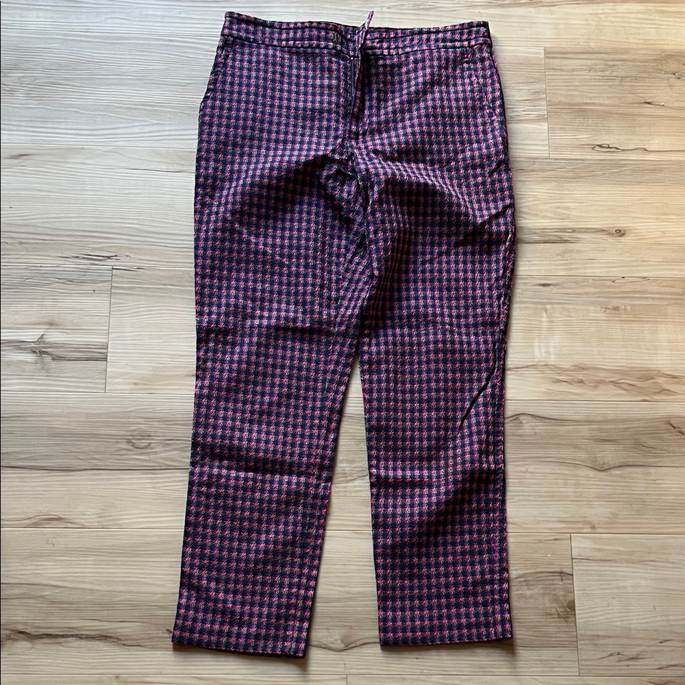 Marc By Marc Jacobs Black and Pink Houndstooth Chinos